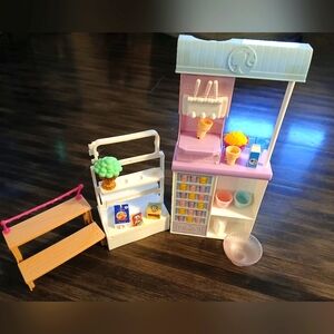 Barbie Icecream Shop Playset Lot